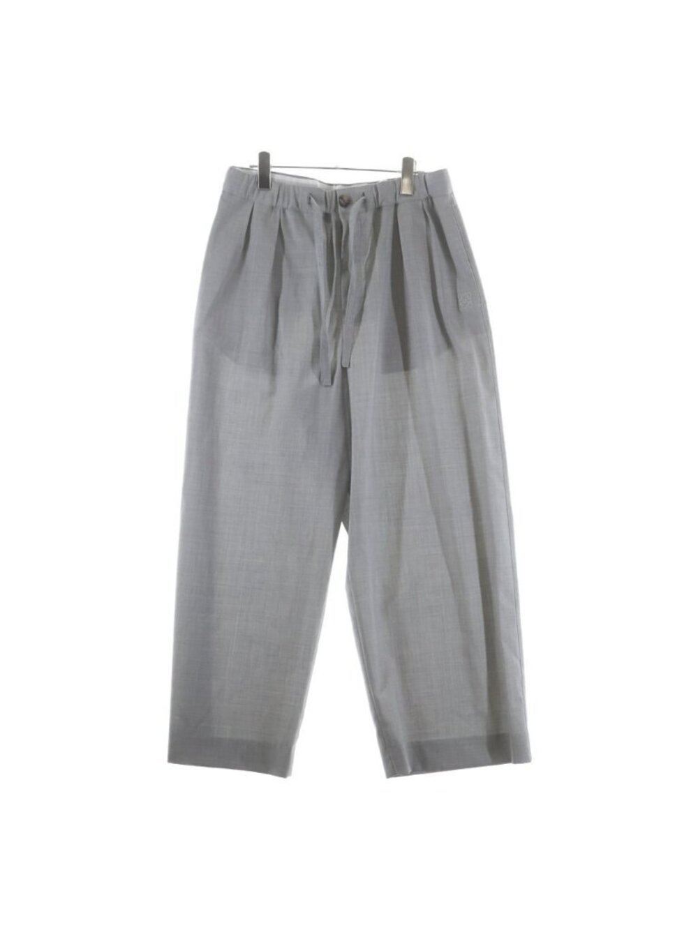 Loewe Drawstring Trousers Wool Gray Pants